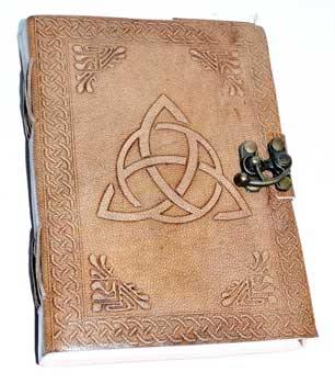 Celtic Leather Journal - Celtic Triquetra - celticgoods