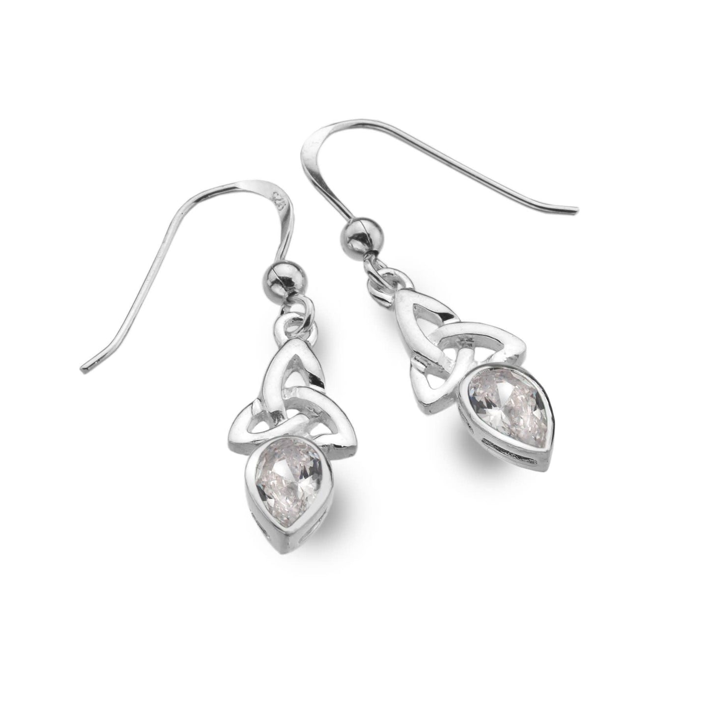 April - Diamond (Cubic Zirconia) - Birthstone Earrings - celticgoods