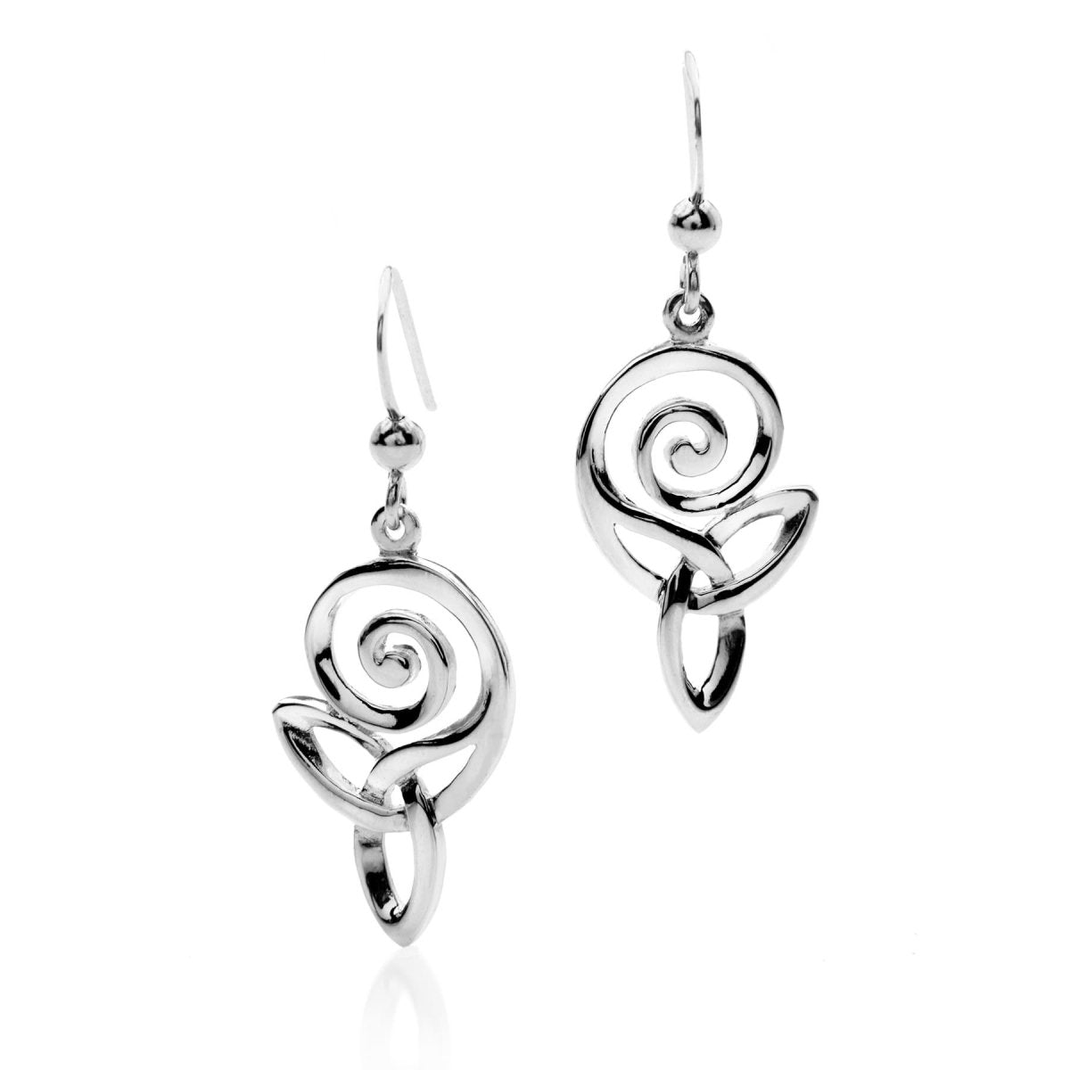Celtic Spiral Trinity Earrings - celticgoods