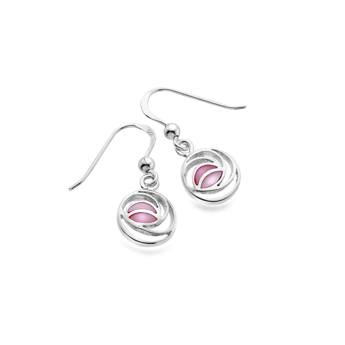 Mackintosh Pink Rose Earrings - celticgoods