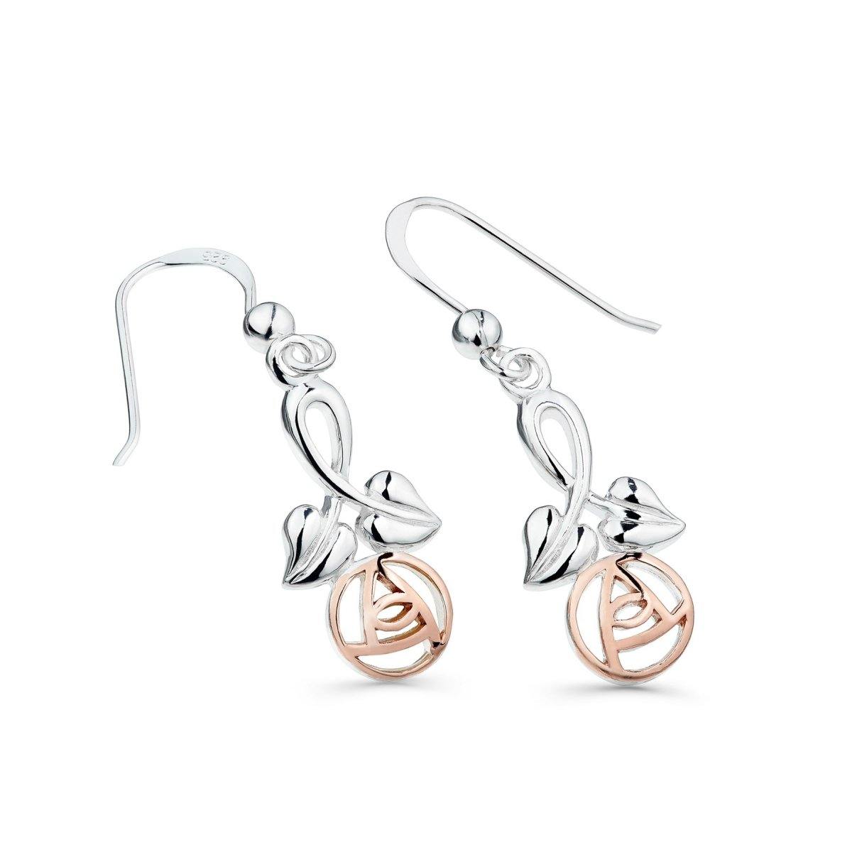 Mackintosh Rose Stem Earrings - celticgoods