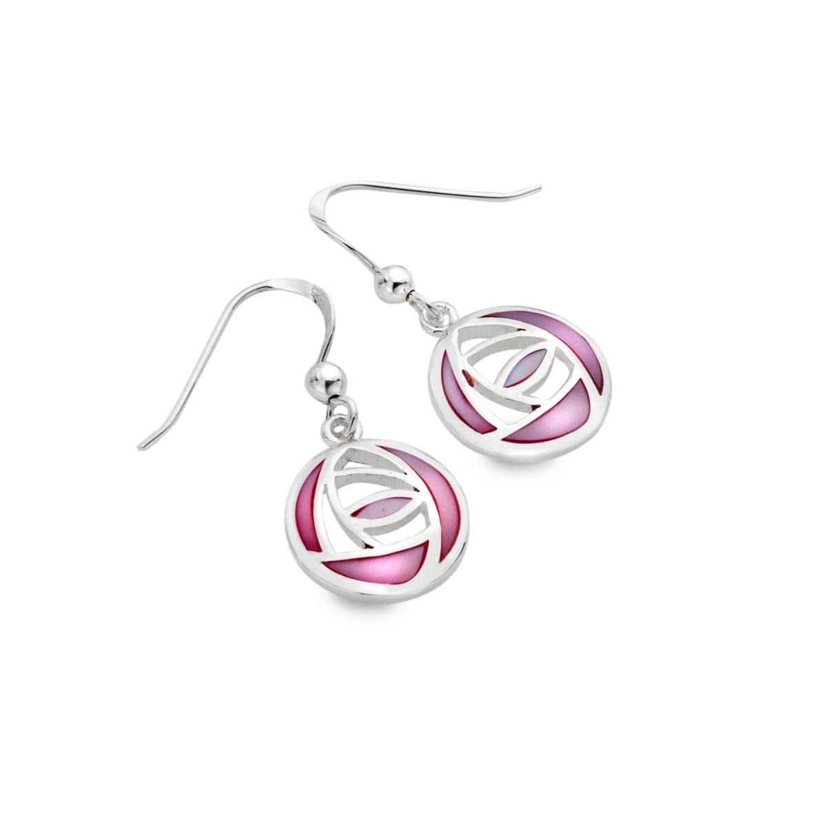 Mother of Pearl Rose Earrings - celticgoods