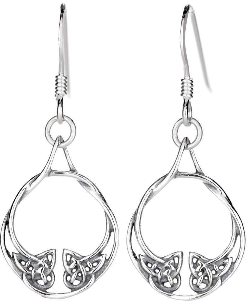 Sterling Silver Intertwined Celtic Earrings - celticgoods