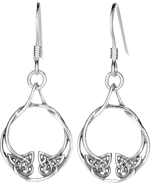 Sterling Silver Intertwined Celtic Earrings - celticgoods