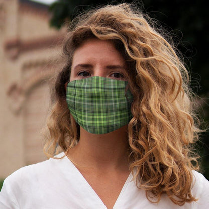 Green Plaid Snug-Fit Polyester Face Mask - celticgoods