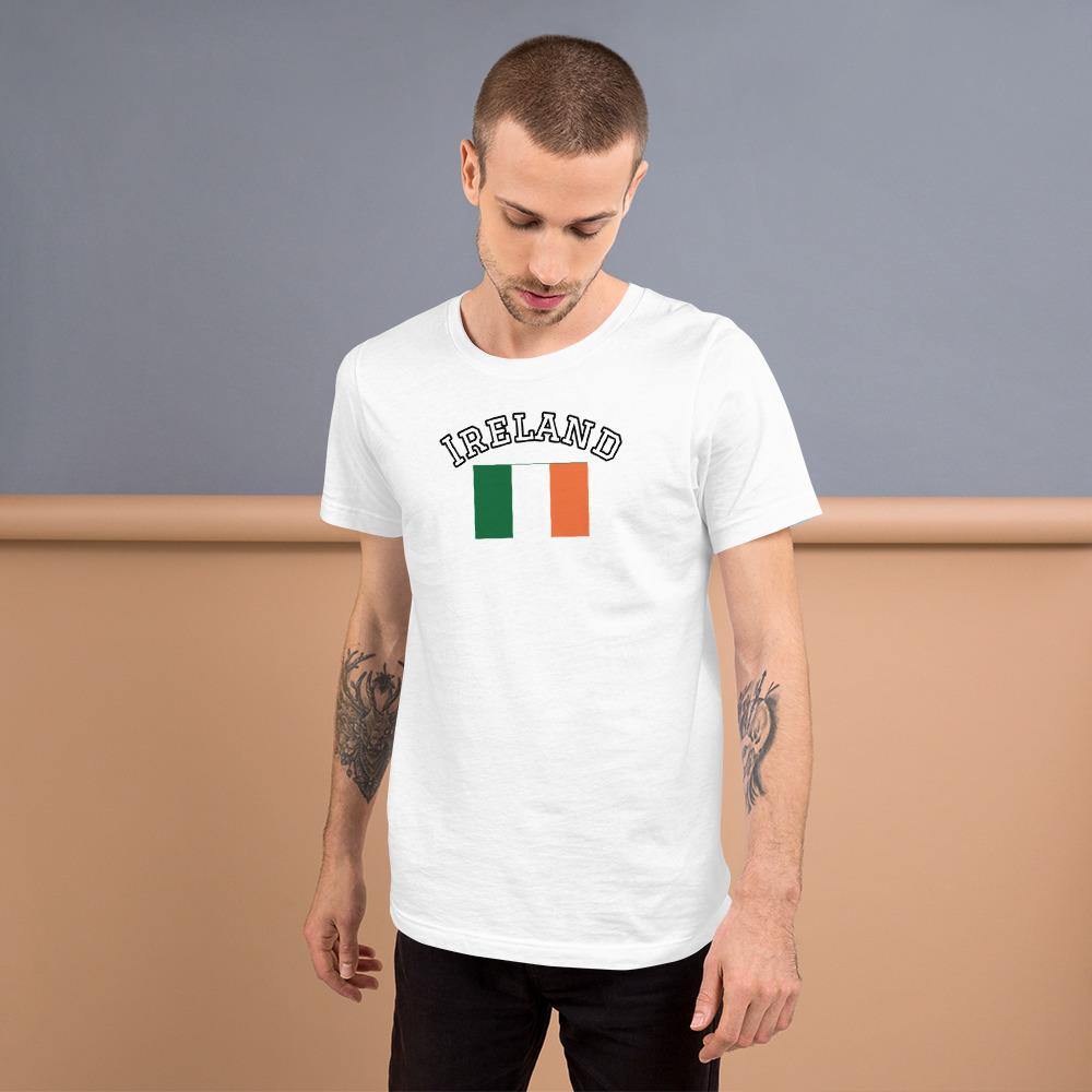 Ireland Country and Flag Short-Sleeve Unisex T-Shirt - celticgoods