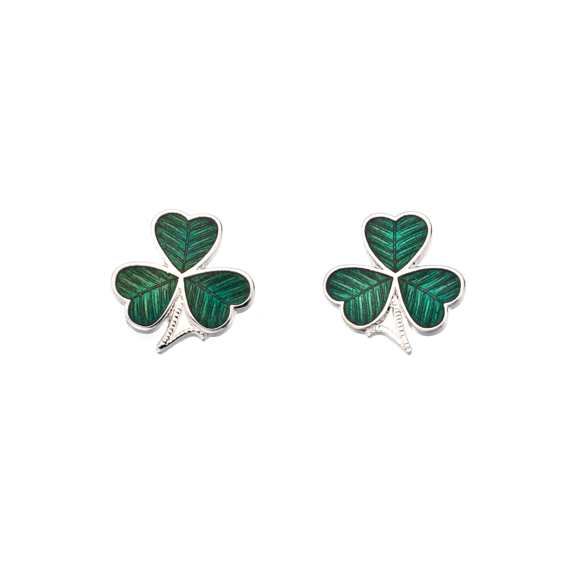 Irish Shamrock Earrings - Stud - celticgoods