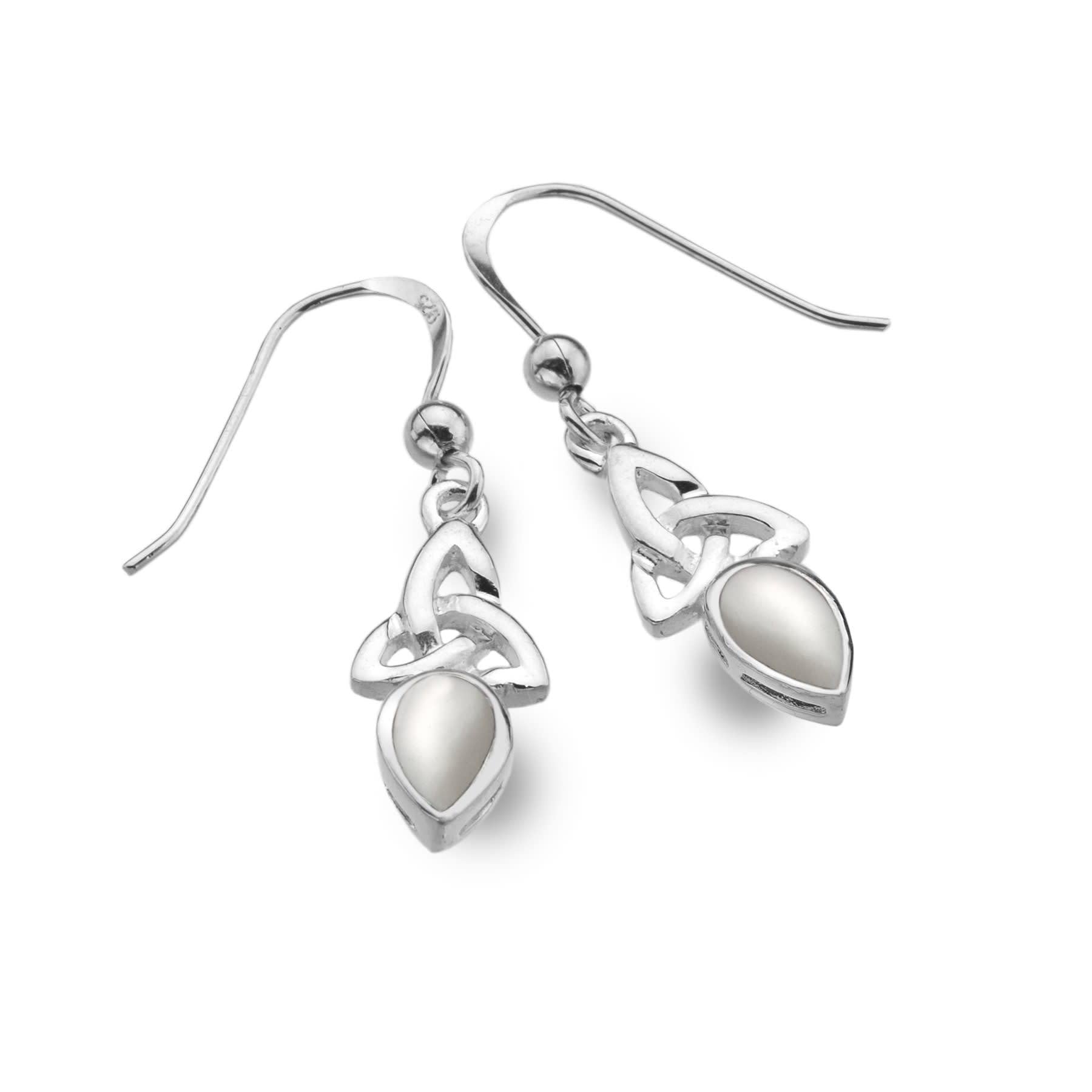 June - Pearl (Mother of Pearl) - Birthstone Earrings - celticgoods