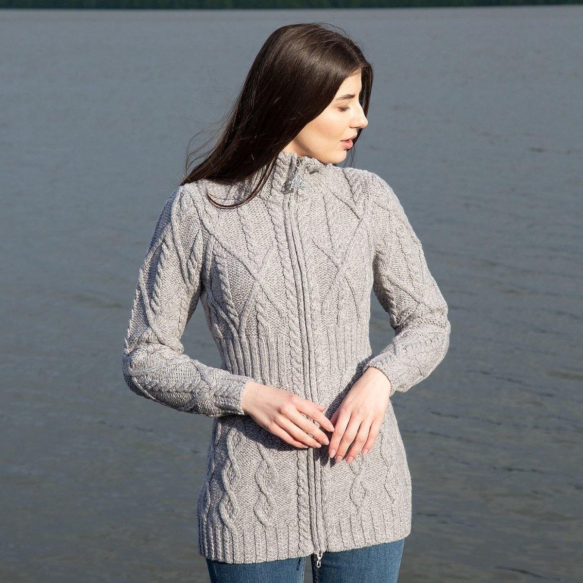 Wool Cable Cardigan With Zipper – celticgoods