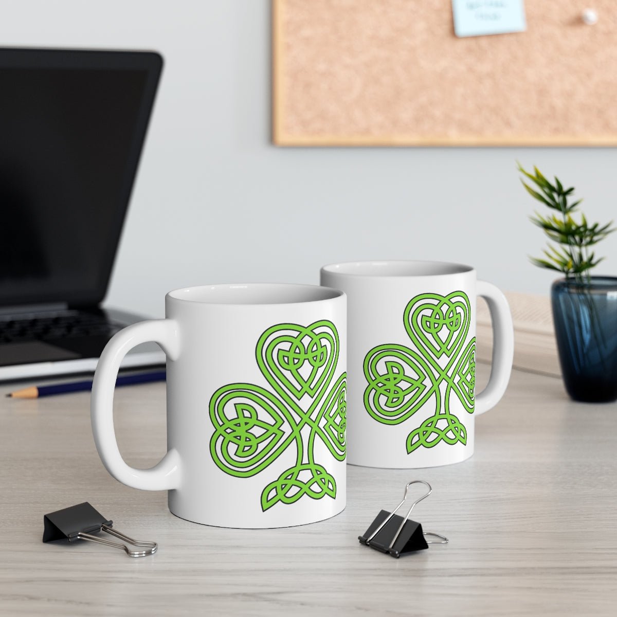 Celtic Knot Shamrock 11oz - celticgoods