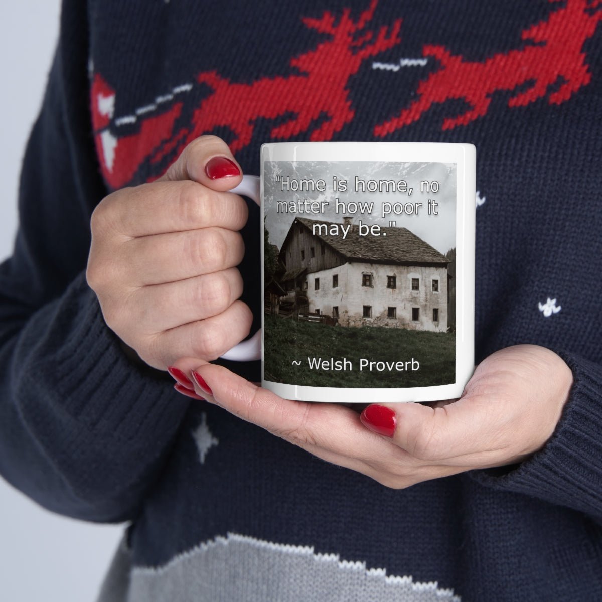 Celtic Sayings Mug - Home is Home - 11oz - celticgoods