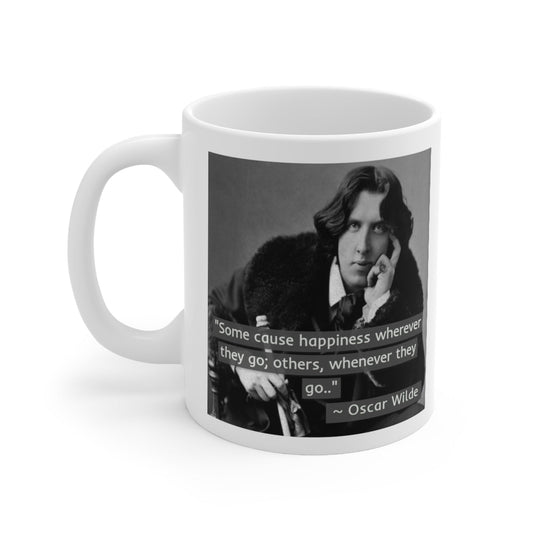 Celtic Sayings Mug - Oscar Wilde & Happiness - 11oz - celticgoods