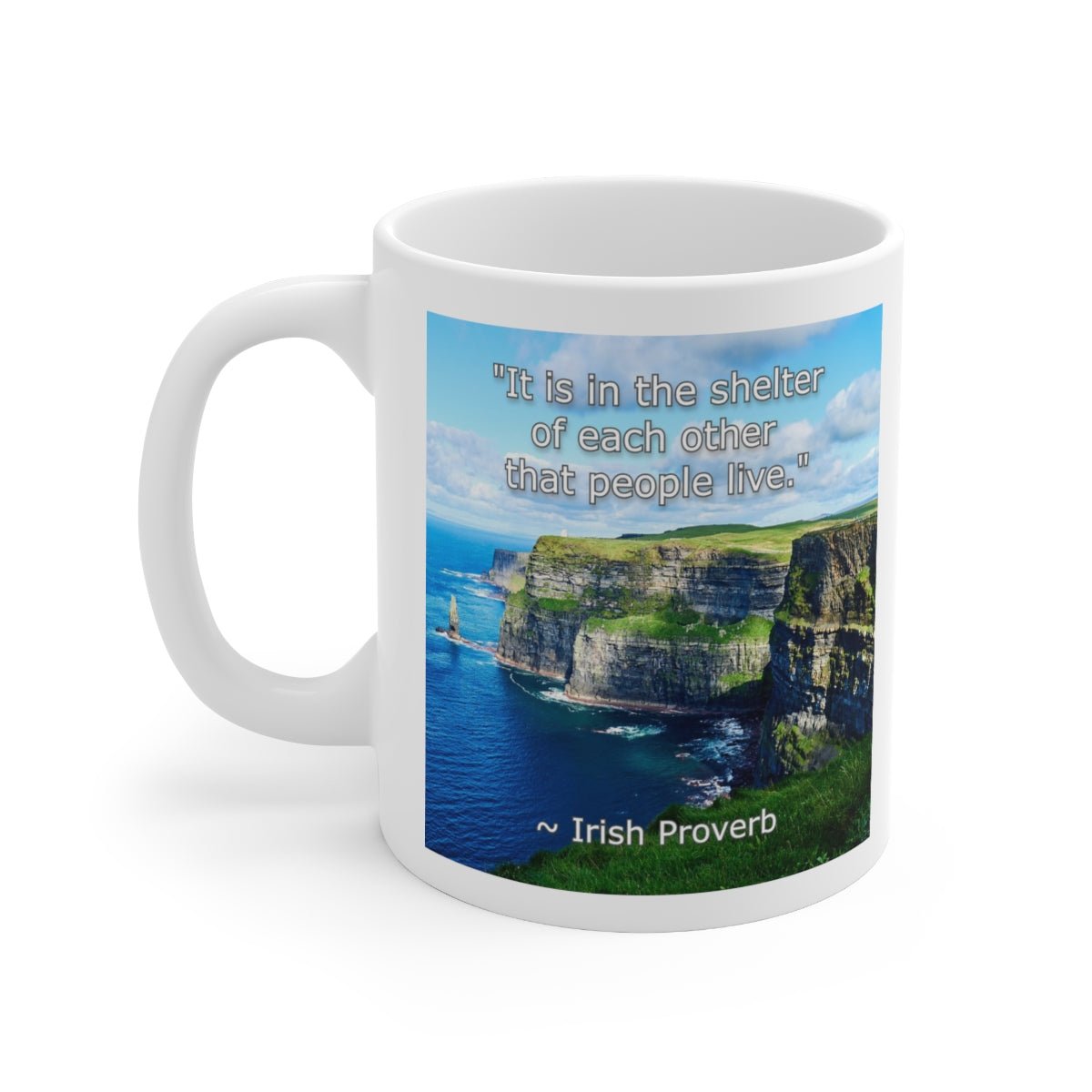 Celtic Sayings Mug - Shelter - 11oz - celticgoods