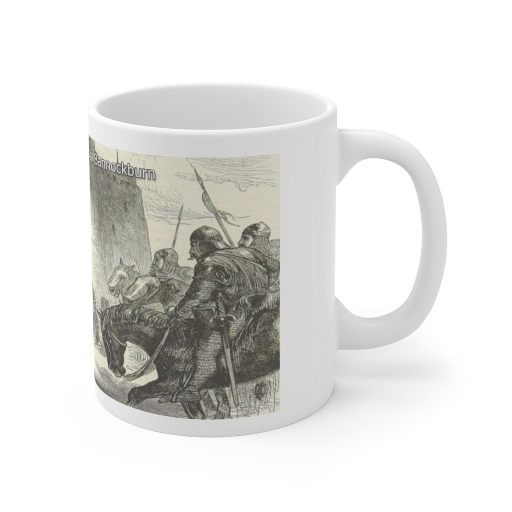 The Battle of Bannockburn: King Edward's Retreat - 11oz Mug with caption - celticgoods