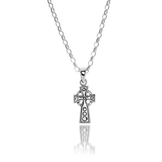 Small Celtic Cross Pendant Necklace - celticgoods