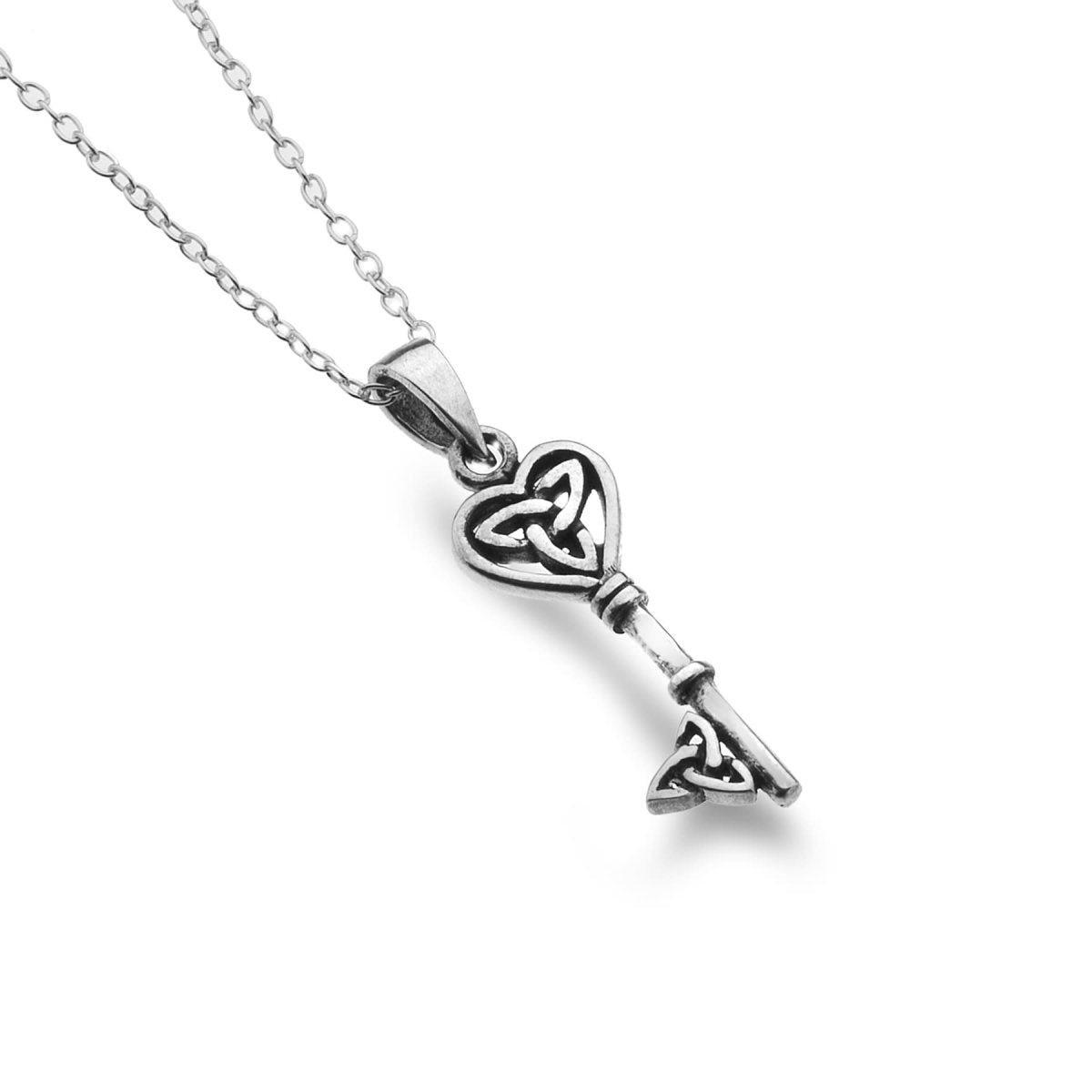 Celtic Heart and Key Pendant Necklace - celticgoods