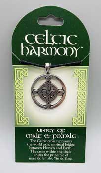 Unity of Male and Female Pewter Pendant - celticgoods