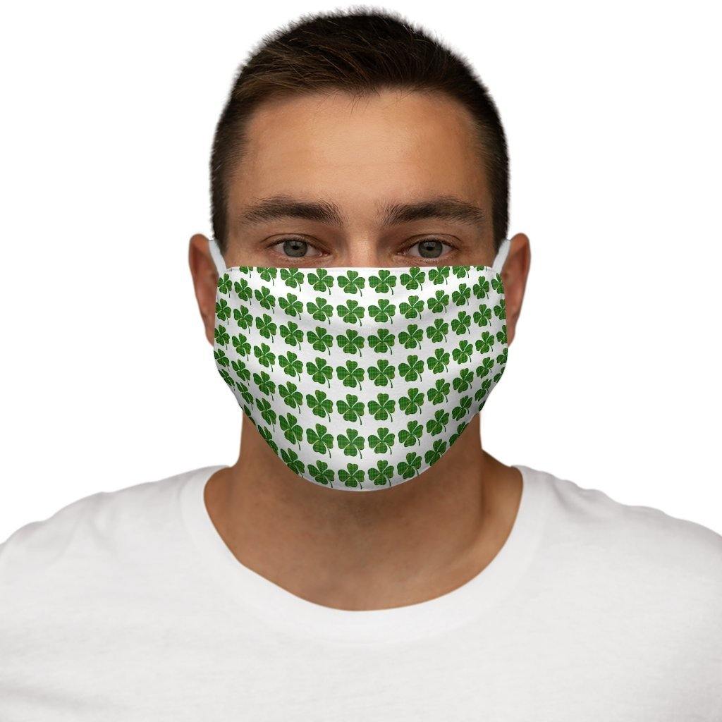 Plaid Shamrock Snug-Fit Polyester Face Mask - celticgoods