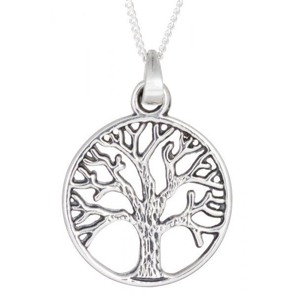 Round Grained Texture Tree Of Life Necklace - celticgoods