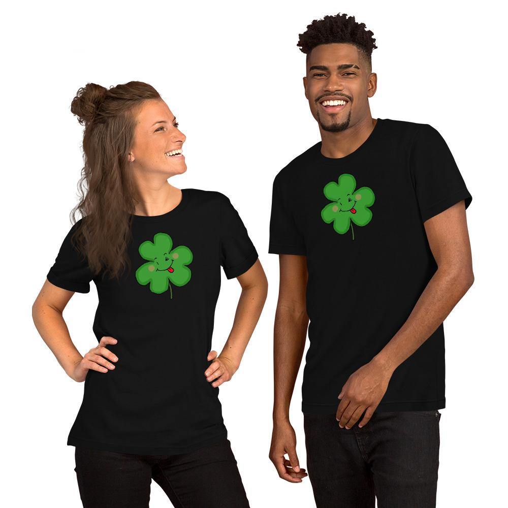 Smiling Shamrock Short-Sleeve Unisex T-Shirt - celticgoods