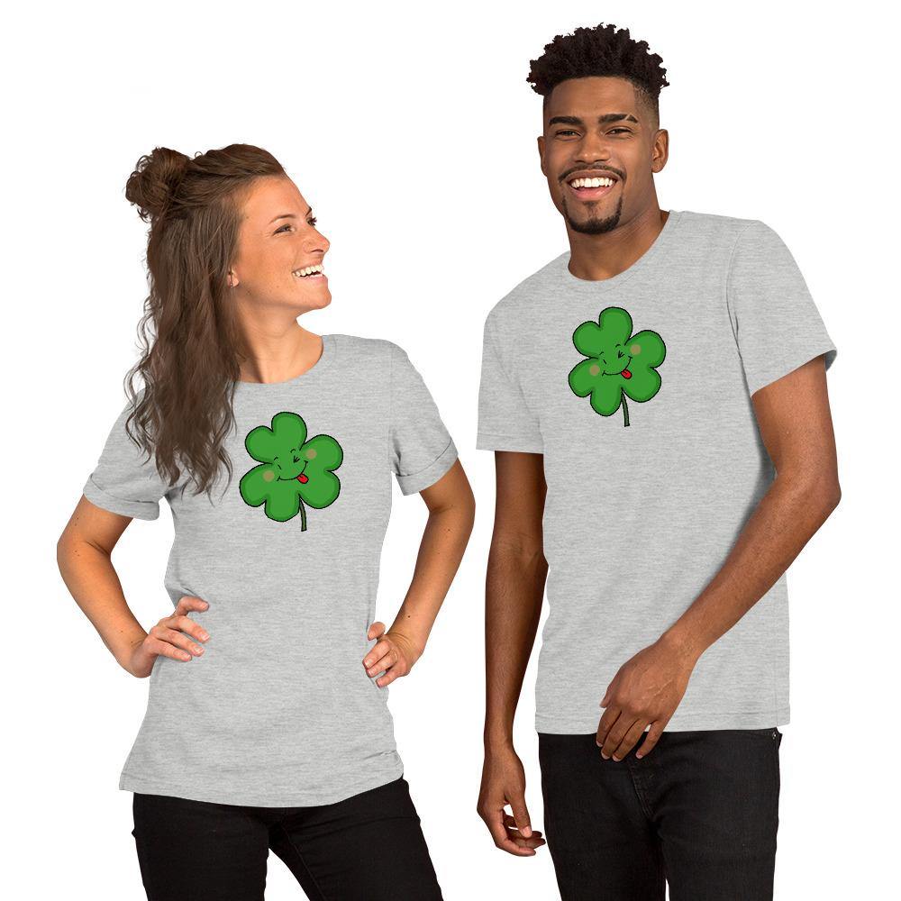 Smiling Shamrock Short-Sleeve Unisex T-Shirt - celticgoods