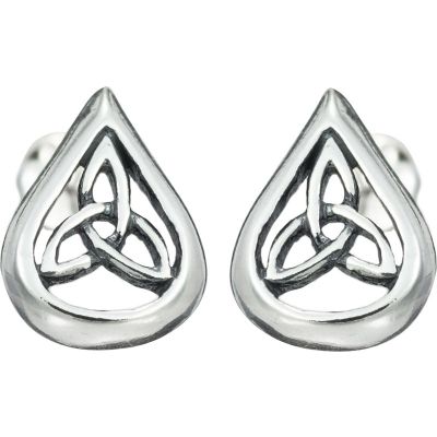 Sterling Silver Celtic Triskelle Stud Earrings - celticgoods