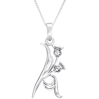 Sterling Silver Thistle Necklace - celticgoods