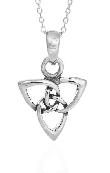 Sterling Silver Triquetra Celtic Knot Pendant Necklace - celticgoods