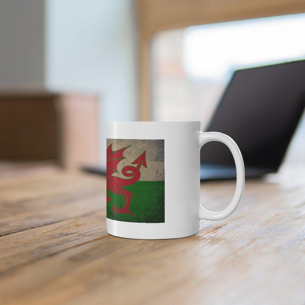 The Wales Mug - Distressed 11oz - celticgoods
