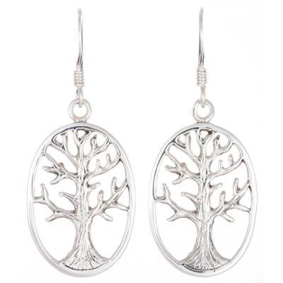 Tree Of Life Oval Drop Earrings - celticgoods