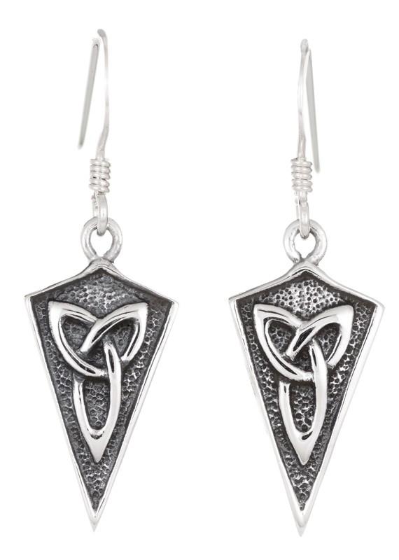 Triangular Celtic Drop Earrings - celticgoods
