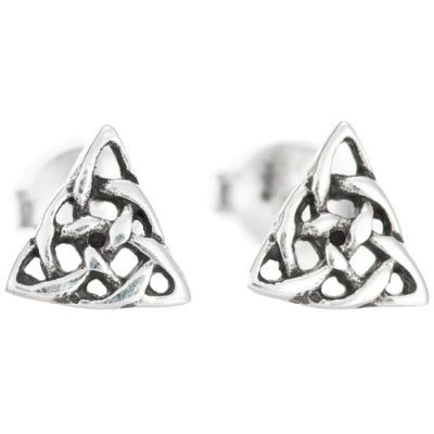 Triangular Celtic Stud Earrings - celticgoods