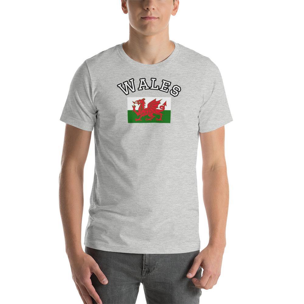 Wales Country and Flag Short Sleeve Unisex T-Shirt - celticgoods